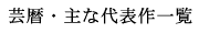 芸暦・主な代表作一覧